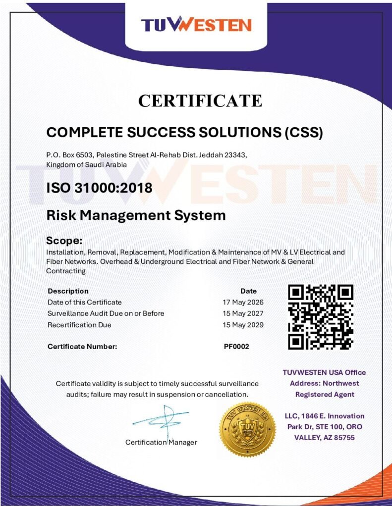 ISO 31000 – COMPLETE SUCCESS SOLUTIONS (CSS)
